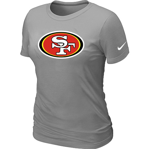 San Francisco 49ers L.Grey Women's Logo T-Shirt,We sell and wholesale San Francisco 49ers L.Grey Women's Logo T-Shirt on line form chian!