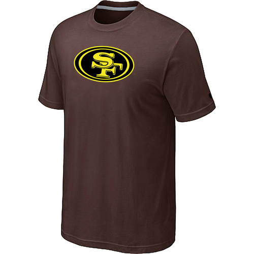 San Francisco 49ers Neon Logo Charcoal Brown T-shirt,We sell and wholesale San Francisco 49ers Neon Logo Charcoal Brown T-shirt on line form chian!