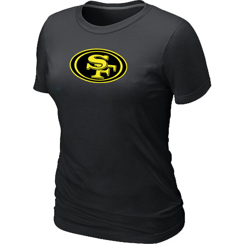 San Francisco 49ers Neon Logo Charcoal Women's Black T-shirt,We sell and wholesale San Francisco 49ers Neon Logo Charcoal Women's Black T-shirt on line form chian!