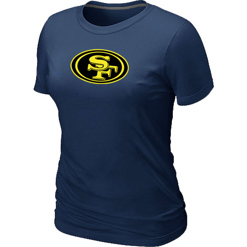 San Francisco 49ers Neon Logo Charcoal Women's D.Blue T-shirt,We sell and wholesale San Francisco 49ers Neon Logo Charcoal Women's D.Blue T-shirt on line form chian!
