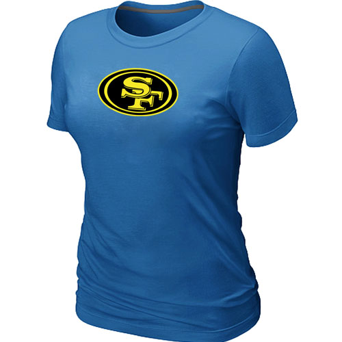 San Francisco 49ers Neon Logo Charcoal Women's L.blue T-shirt,We sell and wholesale San Francisco 49ers Neon Logo Charcoal Women's L.blue T-shirt on line form chian!