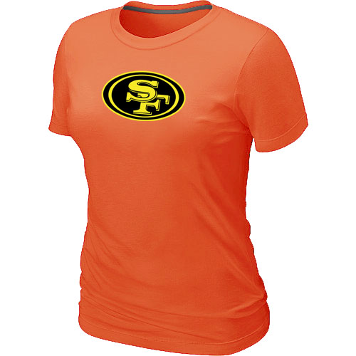 San Francisco 49ers Neon Logo Charcoal Women's Orange T-shirt,We sell and wholesale San Francisco 49ers Neon Logo Charcoal Women's Orange T-shirt on line form chian!