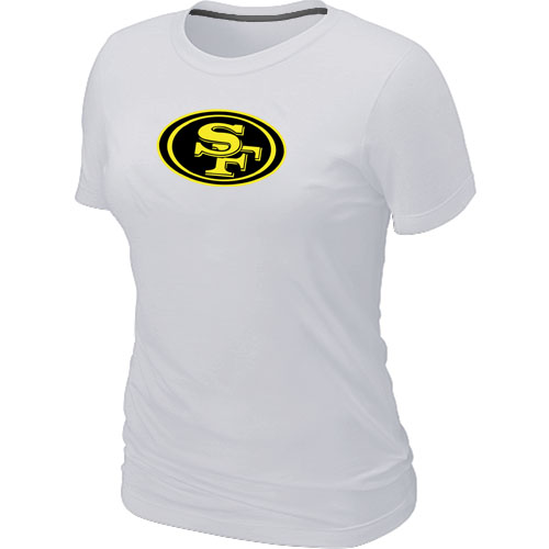 San Francisco 49ers Neon Logo Charcoal Women's White T-shirt,We sell and wholesale San Francisco 49ers Neon Logo Charcoal Women's White T-shirt on line form chian!