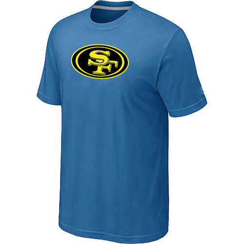 San Francisco 49ers Neon Logo Charcoal light Blue T-shirt,We sell and wholesale San Francisco 49ers Neon Logo Charcoal light Blue T-shirt on line form chian!