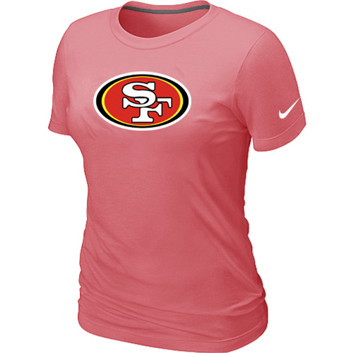 San Francisco 49ers Pink Women's Logo T-Shirt,We sell and wholesale San Francisco 49ers Pink Women's Logo T-Shirt on line form chian!