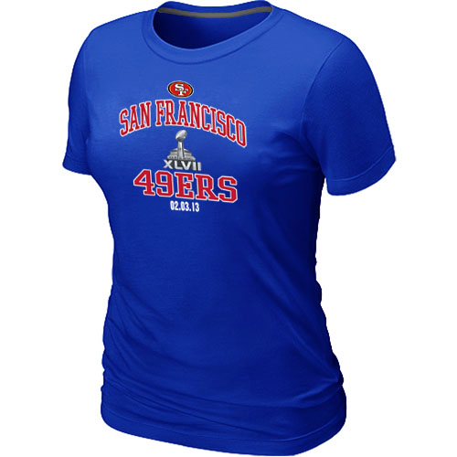 San Francisco 49ers Super Bowl XLVII Heart & Soul Blue Women's T-Shirt,We sell and wholesale San Francisco 49ers Super Bowl XLVII Heart & Soul Blue Women's T-Shirt on line form chian!