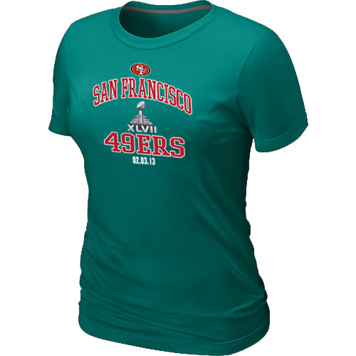 San Francisco 49ers Super Bowl XLVII Heart & Soul L.Green Women's T-Shirt,We sell and wholesale San Francisco 49ers Super Bowl XLVII Heart & Soul L.Green Women's T-Shirt on line form chian!