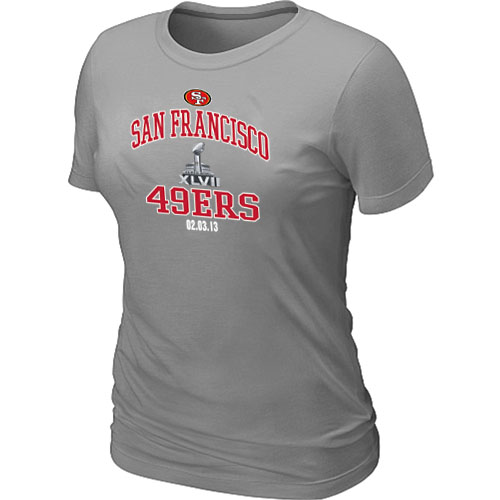 San Francisco 49ers Super Bowl XLVII Heart & Soul L.Grey Women's T-Shirt,We sell and wholesale San Francisco 49ers Super Bowl XLVII Heart & Soul L.Grey Women's T-Shirt on line form chian!
