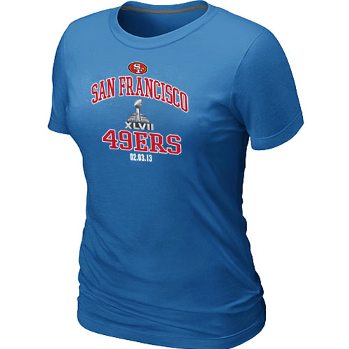 San Francisco 49ers Super Bowl XLVII Heart & Soul L.blue Women's T-Shirt,We sell and wholesale San Francisco 49ers Super Bowl XLVII Heart & Soul L.blue Women's T-Shirt on line form chian!