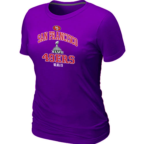 San Francisco 49ers Super Bowl XLVII Heart & Soul Purple Women's T-Shirt,We sell and wholesale San Francisco 49ers Super Bowl XLVII Heart & Soul Purple Women's T-Shirt on line form chian!