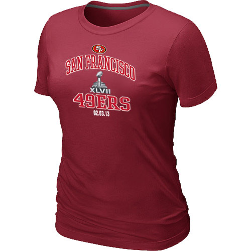 San Francisco 49ers Super Bowl XLVII Heart & Soul Red Women's T-Shirt,We sell and wholesale San Francisco 49ers Super Bowl XLVII Heart & Soul Red Women's T-Shirt on line form chian!