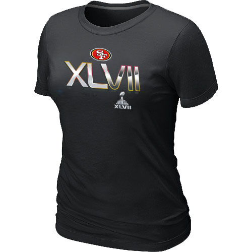 San Francisco 49ers Super Bowl XLVII On Our Way Black Women's T-Shirt,We sell and wholesale San Francisco 49ers Super Bowl XLVII On Our Way Black Women's T-Shirt on line form chian!