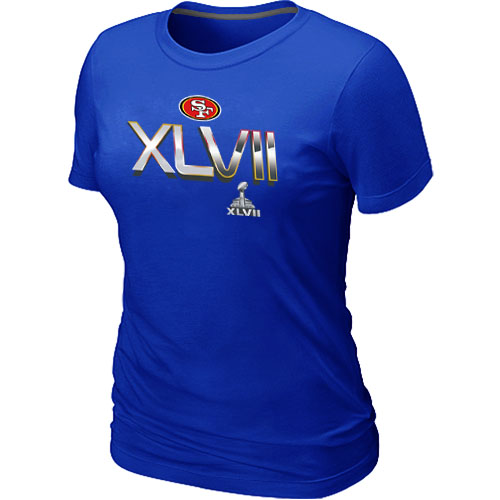 San Francisco 49ers Super Bowl XLVII On Our Way Blue Women's T-Shirt,We sell and wholesale San Francisco 49ers Super Bowl XLVII On Our Way Blue Women's T-Shirt on line form chian!