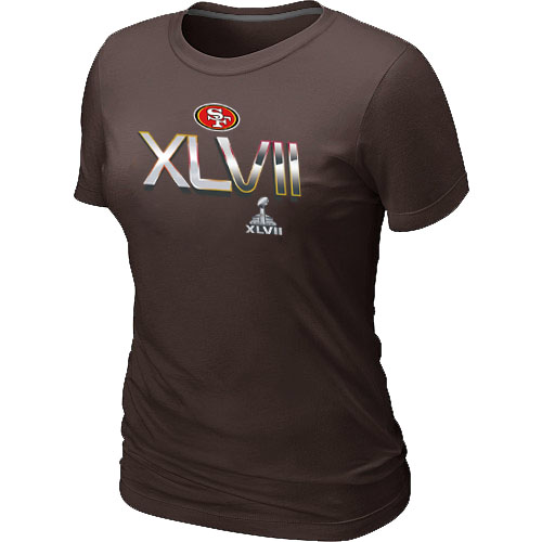 San Francisco 49ers Super Bowl XLVII On Our Way Brown Women's T-Shirt,We sell and wholesale San Francisco 49ers Super Bowl XLVII On Our Way Brown Women's T-Shirt on line form chian!