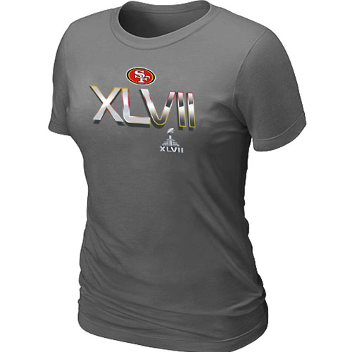San Francisco 49ers Super Bowl XLVII On Our Way D.Grey Women's T-Shirt,We sell and wholesale San Francisco 49ers Super Bowl XLVII On Our Way D.Grey Women's T-Shirt on line form chian!