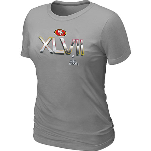 San Francisco 49ers Super Bowl XLVII On Our Way L.Grey Women's T-Shirt,We sell and wholesale San Francisco 49ers Super Bowl XLVII On Our Way L.Grey Women's T-Shirt on line form chian!
