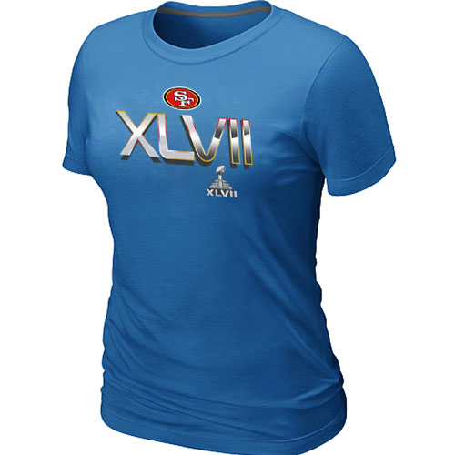 San Francisco 49ers Super Bowl XLVII On Our Way L.blue Women's T-Shirt,We sell and wholesale San Francisco 49ers Super Bowl XLVII On Our Way L.blue Women's T-Shirt on line form chian!