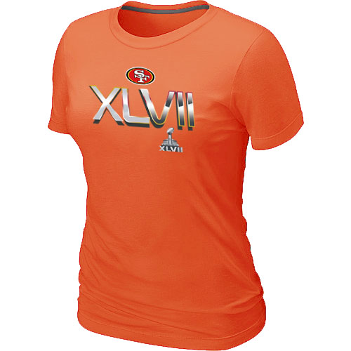 San Francisco 49ers Super Bowl XLVII On Our Way Orange Women's T-Shirt,We sell and wholesale San Francisco 49ers Super Bowl XLVII On Our Way Orange Women's T-Shirt on line form chian!