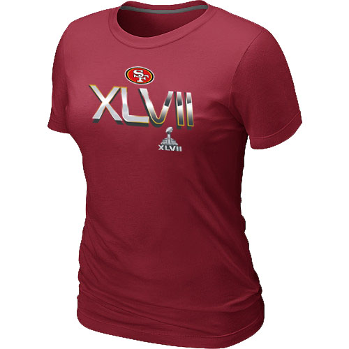 San Francisco 49ers Super Bowl XLVII On Our Way Red Women's T-Shirt,We sell and wholesale San Francisco 49ers Super Bowl XLVII On Our Way Red Women's T-Shirt on line form chian!