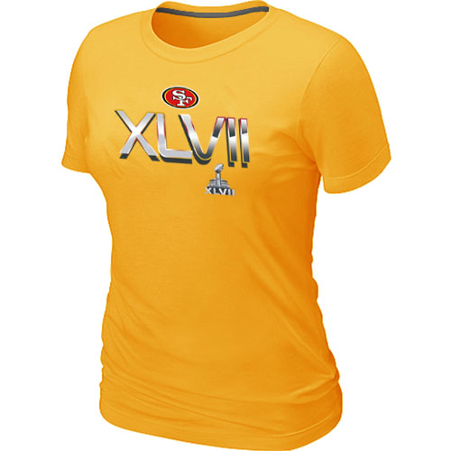 San Francisco 49ers Super Bowl XLVII On Our Way Yellow Women's T-Shirt,We sell and wholesale San Francisco 49ers Super Bowl XLVII On Our Way Yellow Women's T-Shirt on line form chian!
