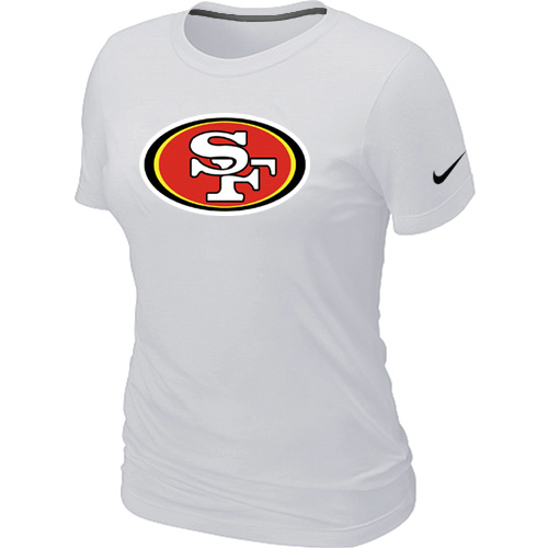 San Francisco 49ers White Women's Logo T-Shirt,We sell and wholesale San Francisco 49ers White Women's Logo T-Shirt on line form chian!
