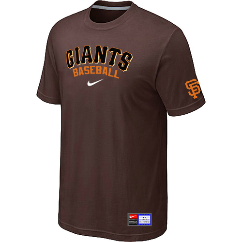 San Francisco Giants Brown Nike Short Sleeve Practice T-Shirt,We sell and wholesale San Francisco Giants Brown Nike Short Sleeve Practice T-Shirt on line form chian!