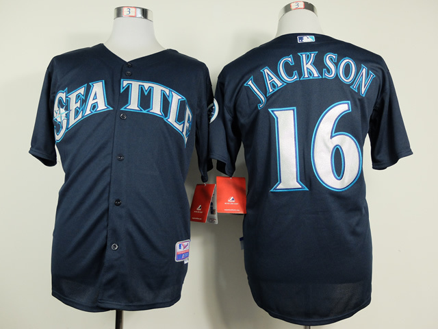 Seattle Mariners #16 Jackson 2014 Navy Blue Jerseys,We sell and wholesale Seattle Mariners #16 Jackson 2014 Navy Blue Jerseys on line form chian!