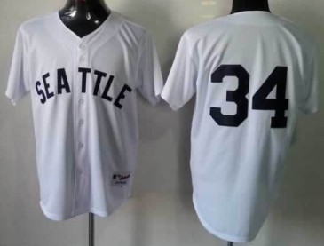 Seattle Mariners #34 Felix Hernandez 1909 White Jerseys,We sell and wholesale Seattle Mariners #34 Felix Hernandez 1909 White Jerseys on line form chian!