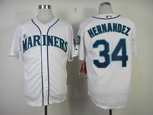 Seattle Mariners #34 Hernandez White Jerseys,We sell and wholesale Seattle Mariners #34 Hernandez White Jerseys on line form chian!