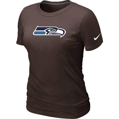 Seattle Seahawks Brown Women's Logo T-Shirt,We sell and wholesale Seattle Seahawks Brown Women's Logo T-Shirt on line form chian!