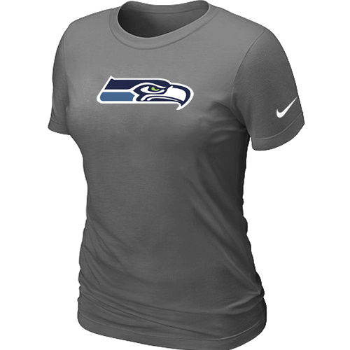 Seattle Seahawks D.Grey Women's Logo T-Shirt,We sell and wholesale Seattle Seahawks D.Grey Women's Logo T-Shirt on line form chian!