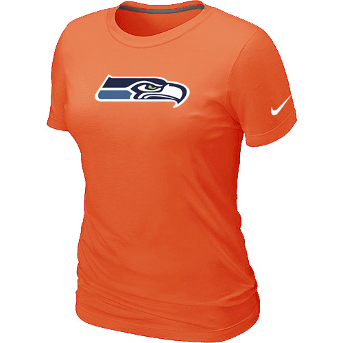Seattle Seahawks Orange Women's Logo T-Shirt,We sell and wholesale Seattle Seahawks Orange Women's Logo T-Shirt on line form chian!