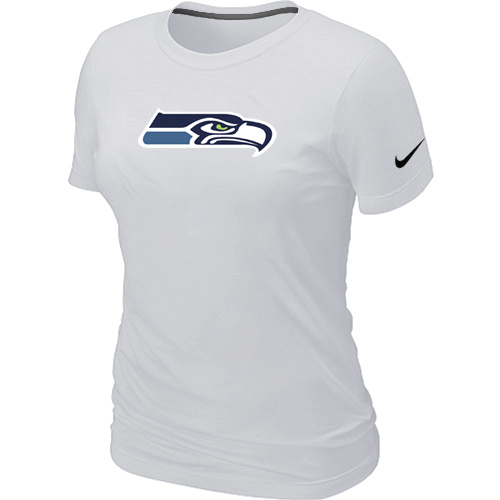 Seattle Seahawks White Women's Logo T-Shirt,We sell and wholesale Seattle Seahawks White Women's Logo T-Shirt on line form chian!