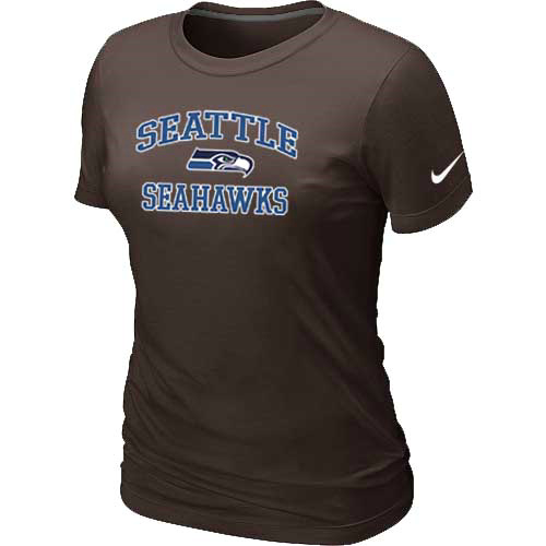 Seattle Seahawks Women's Heart & Soul Brown T-Shirt,We sell and wholesale Seattle Seahawks Women's Heart & Soul Brown T-Shirt on line form chian!