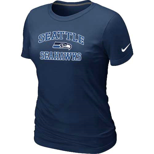 Seattle Seahawks Women's Heart & Soul D.Blue T-Shirt,We sell and wholesale Seattle Seahawks Women's Heart & Soul D.Blue T-Shirt on line form chian!
