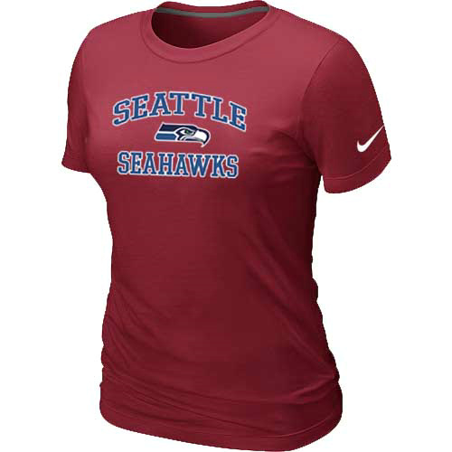 Seattle Seahawks Women's Heart & Soul Red T-Shirt,We sell and wholesale Seattle Seahawks Women's Heart & Soul Red T-Shirt on line form chian!
