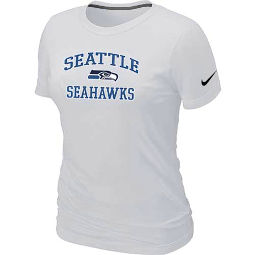 Seattle Seahawks Women's Heart & Soul White T-Shirt,We sell and wholesale Seattle Seahawks Women's Heart & Soul White T-Shirt on line form chian!