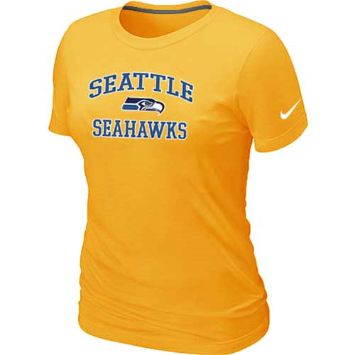 Seattle Seahawks Women's Heart & Soul Yellow T-Shirt,We sell and wholesale Seattle Seahawks Women's Heart & Soul Yellow T-Shirt on line form chian!