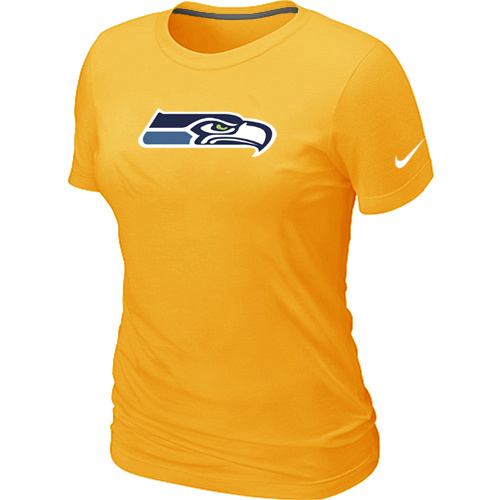 Seattle Seahawks Yellow Women's Logo T-Shirt,We sell and wholesale Seattle Seahawks Yellow Women's Logo T-Shirt on line form chian!
