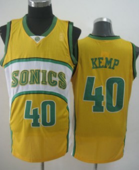 Seattle Supersonics #40 Shawn Kemp 1994-95 Yellow Swingman Jerseys,We sell and wholesale Seattle Supersonics #40 Shawn Kemp 1994-95 Yellow Swingman Jerseys on line form chian!