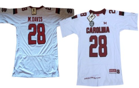 South Carolina Gamecocks #28 Mike Davis 2013 White Jerseys,We sell and wholesale South Carolina Gamecocks #28 Mike Davis 2013 White Jerseys on line form chian!