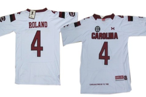 South Carolina Gamecocks #4 Shaq Roland 2013 White Jerseys,We sell and wholesale South Carolina Gamecocks #4 Shaq Roland 2013 White Jerseys on line form chian!