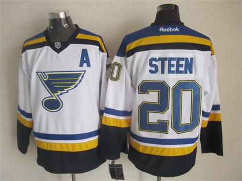 St. Louis Blues #20 Steen 2014 White Jerseys,We sell and wholesale St. Louis Blues #20 Steen 2014 White Jerseys on line form chian!