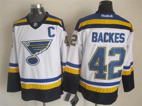 St. Louis Blues #42 Backes C Patch 2014 White Jerseys,We sell and wholesale St. Louis Blues #42 Backes C Patch 2014 White Jerseys on line form chian!