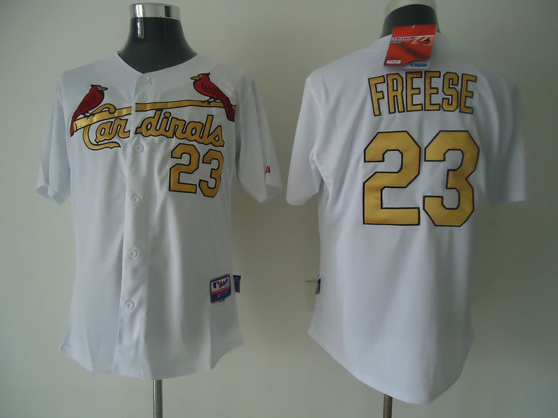 St. Louis Cardinals #23 David Freese White With Golden Jerseys,We sell and wholesale St. Louis Cardinals #23 David Freese White With Golden Jerseys on line form chian!