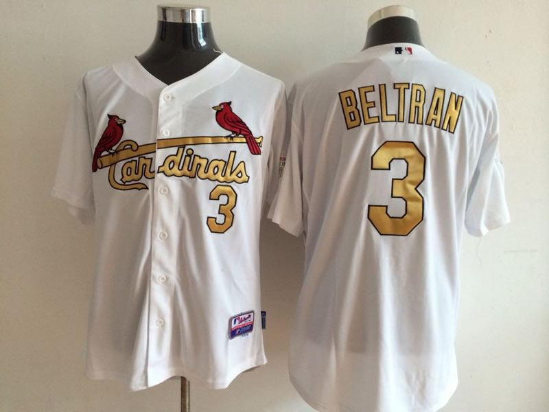 St. Louis Cardinals #3 Carlos Beltran White With Golden Jerseys,We sell and wholesale St. Louis Cardinals #3 Carlos Beltran White With Golden Jerseys on line form chian!