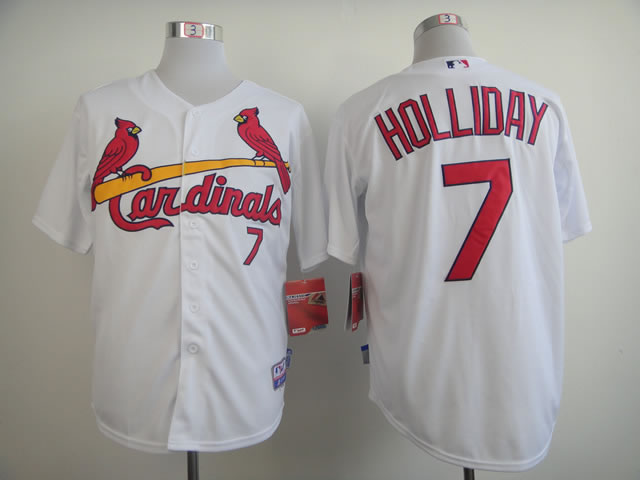 St. Louis Cardinals #7 Holliday White Jerseys,We sell and wholesale St. Louis Cardinals #7 Holliday White Jerseys on line form chian!