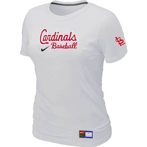 St. Louis Cardinals Nike Women's White Short Sleeve Practice T-Shirt,We sell and wholesale St. Louis Cardinals Nike Women's White Short Sleeve Practice T-Shirt on line form chian!