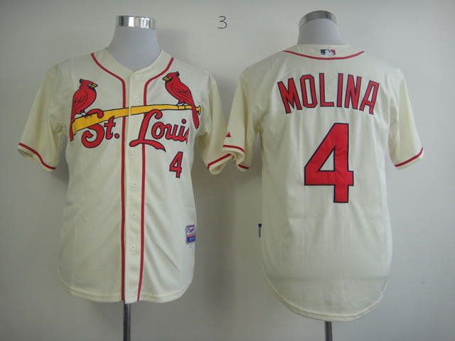 St.Louis Cardinals #4 Yadier Molina Cream Jerseys,We sell and wholesale St.Louis Cardinals #4 Yadier Molina Cream Jerseys on line form chian!