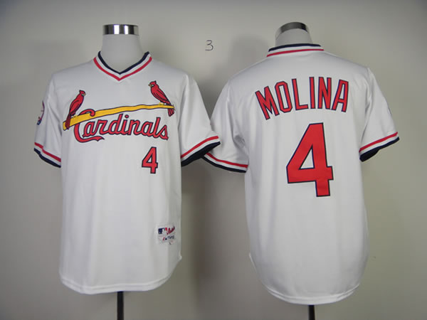 St.Louis Cardinals #4 Yadier Molina White Throwback 1982 Jerseys,We sell and wholesale St.Louis Cardinals #4 Yadier Molina White Throwback 1982 Jerseys on line form chian!